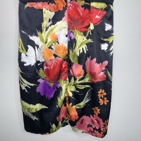 Twenty One Multicolor Floral Sleeveless Lined V-Neck Vacation Mini Women Dress M - Picture 6 of 11